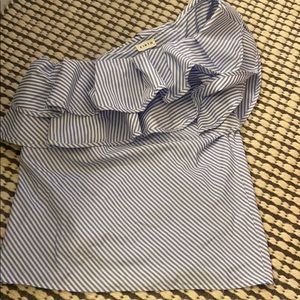 One sleeve striped shirt